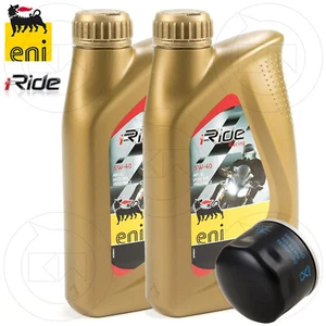 Mantenimiento 2L Aceite Eni i-Ride 5w40 Filtro Peugeot Se Sentó Rs / Black 400 - Imagen 1 de 4