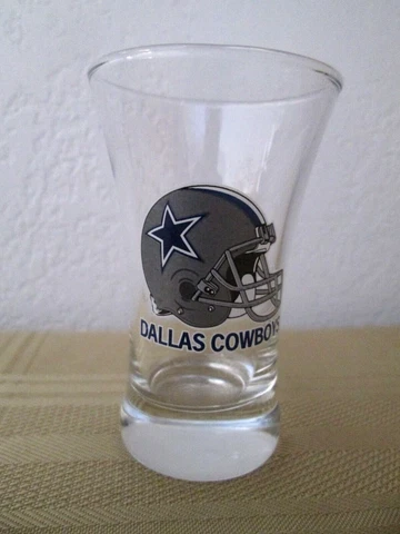 DALLAS COWBOYS Tall Shot Glass ~ 2 ounce Cover