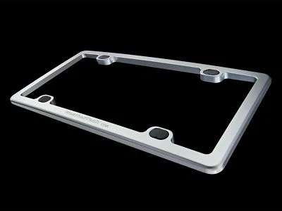 WeatherTech Billet Aluminum License Plate Frame For Cars - Clear Bright Silver - Image 1 of 4