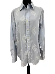 Camisa de novio GAP unisex talla mediana clásica a rayas bordada manga larga - Imagen 1 de 8