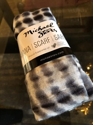 Michael Stars Negro Ruana Bufanda Envoltura Kimono Caimán Tie Dye Multi Uso Foto 1 de 3