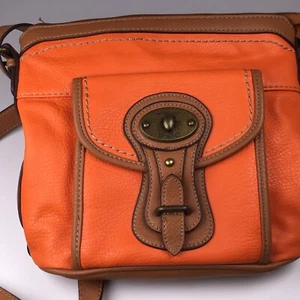 Geldbörse Handtasche BOC Born Concept verstellbarer Schulter Reißverschluss orange & braun Größe: M - Bild 1 von 10