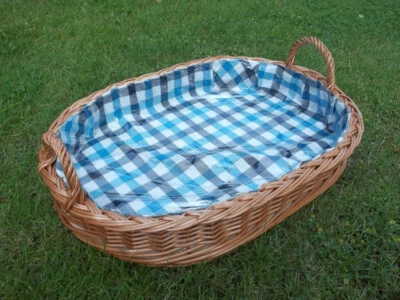 Serviertablett Tablett  aus Weide mit Innenfutter - Bild 1 von 2