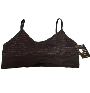 Art Class Girl’s Seamless Bra Adjustable Straps No Padding Black & Silver Size S - Picture 1 of 2