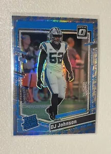 2023 Panini Donruss Optic - Rated Rookie Rocket Emoji Prizm #214 D.J. Johnson SP - Picture 1 of 2