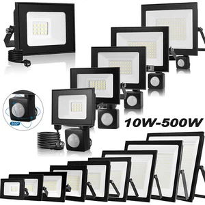 Proiettore LED con rilevatore di movimento/spina 10W-100W esterno faretto faro IP66 - Foto 1 di 37