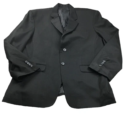 Giorgio Armani Mens Wool Blend Blazer Sz 43 Black Western Style Vented - Image 1 of 4