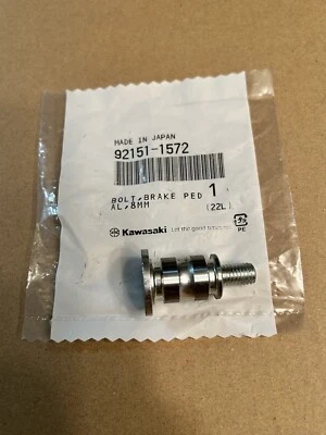 1995-2004 Kawasaki Kx 125 250 Oem Rear Brake Pedal Bolt 1996 1997 1998 1999 2000 - Image 1 of 4