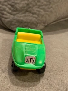 Vintage Yellow & Green Toy ATV - 6 Wheel Vehicle - Hong Kong - LQQK! - Picture 1 of 6