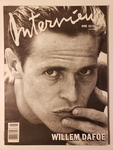 1988 ANDY WARHOL'S 'INTERVIEW MAGAZINE' - WILLEM DAFOE - Picture 1 of 3