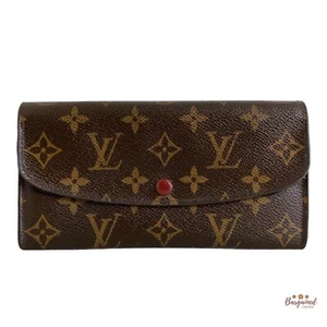 echt Louis Vuitton Monogramm Canvas Leder rot Emilie lange Geldbörse CA2140 - Bild 1 von 12