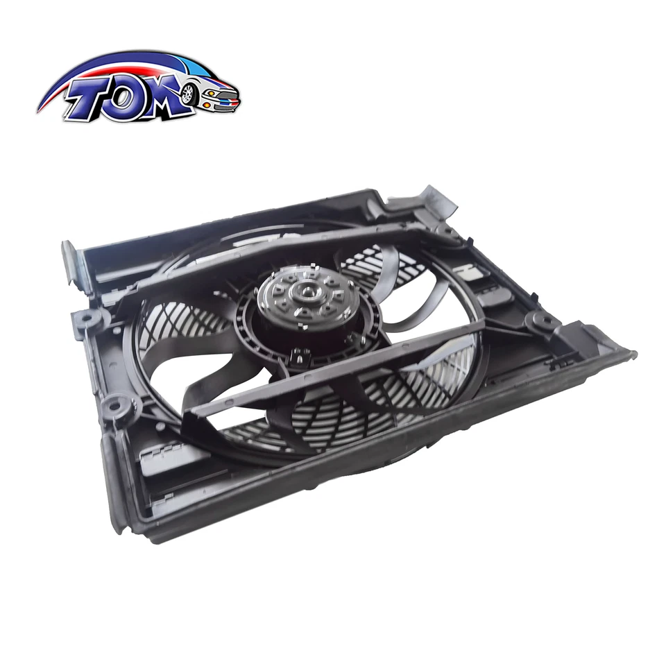 New A/C Condenser Cooling Fan Assembly RH Right Side for BMW 740i 740iL 750iL - Image 1 of 4