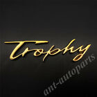 3D Golden Metal Art Cursive Trophy Car Trunk Rear Emblem Badge Decal Stickers
