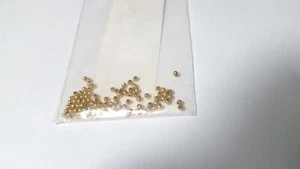 Cuentas de oro 14K cuentas vintage NO CHAPADAS 2mm ESTO ES PARA 10 CUENTAS - Imagen 1 de 5