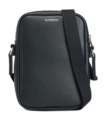 Burberry Paddy Black Leather Shoulder Bag, Check cloth interior, NWT - Image 1 of 4