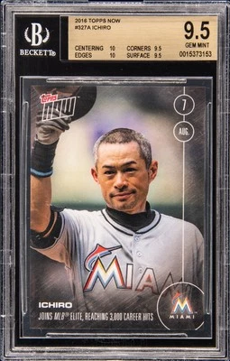 2016 TOPPS NOW #327-A ICHIRO BGS 9.5 - Image 1 of 2