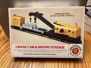 HO Scale Bachmann Crane Car and Boom Tender Set 12277 Union Pacific - 1437 - Picture 1 of 10
