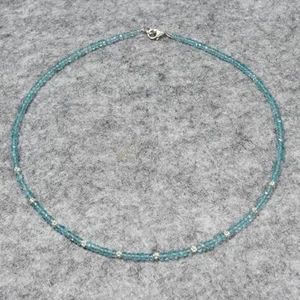 Apatit Halskette, Edelsteinhalskette (K2270), 925er Silber, Edelsteinschmuck - Bild 1 von 1