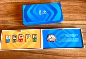 2008 Beijing Olympic Worldwide Partner China Mobile Mascots 6pcs Pins Set - Picture 1 of 4