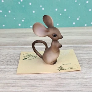 Small Mouse Figurine for GG George Good Designed By Freeman On Card - Picture 1 of 9