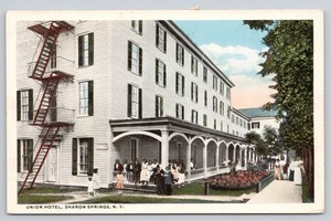 Union Hotel Sharon Springs NY Unposted WB Postcard (K033) - Picture 1 of 2
