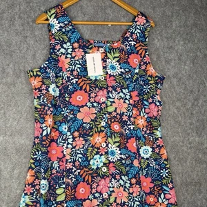 Nuevo vestido sin mangas Koret para mujer talla PL Petite L azul floral sin mangas - Imagen 1 de 15