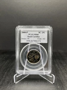 2000-P 25C South Carolina State Quarter PCGS MS66 Series 39 Coin 162 (274) - Picture 1 of 2