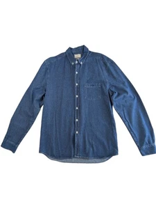 Foret Chambray Men's Pocket Shirt Size XL Long Sleeve Made In Portugal VGC - Picture 1 of 10