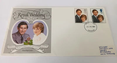 GB STAMPS RARE FIRST DAY COVER 1981 ROYAL WEDDING LEICESTER POST MARK - Image 1 of 2