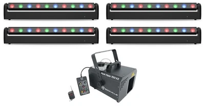 (4) Chauvet DJ COLORband PiX-M ILS RGB LED Moving Strip Effect Wash Lights+Hazer - Image 1 of 4
