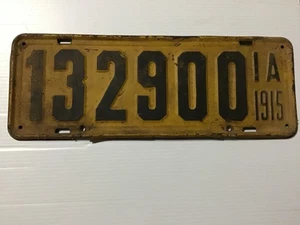Antique 1915 Iowa License Plate, Approx 6”x16” Metal, $10 Shipping - Picture 1 of 8
