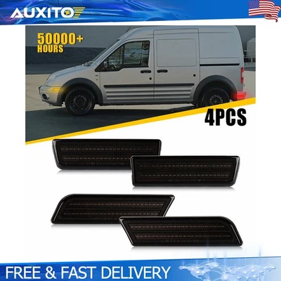 4x luces LED laterales rojas ámbar ahumadas para Ford Transit Connect 2010-2013 Foto 1 de 4