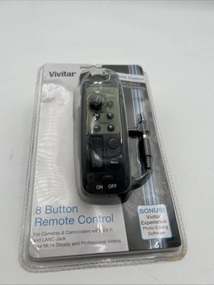Vivitar 8 Button Remote Control for Camera Camcorder A/V R LANC Jack VIV-RC-800 - Image 1 of 4