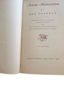Anna Karenina von Leo Tolstoi 1939 Random House Band 1 - Bild 1 von 14
