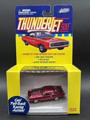 1999 Johnny lightning RED DODGE CHALLENGER TA Thunderjets 500 PullBack SNAP BODY - Image 1 of 4