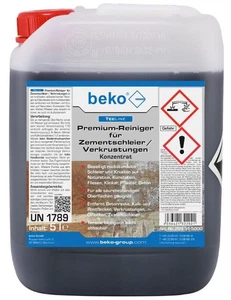 beko TecLine Premium-Reiniger für Zementschleier/Verkrustungen 5l 299 51 5000 - Bild 1 von 4