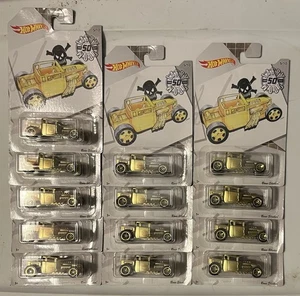 13x Hot Wheels Larry Wood 50th Gold Bone Shaker Walmart Exclusive Lot - Picture 1 of 1