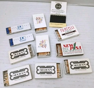 Vintage Matchbox Matches Lot Of 11 Mortons Fratelli Riva New Pisa DC Coast - Picture 1 of 6