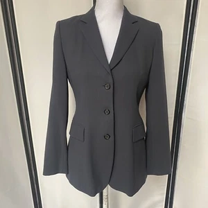 J Crew Womens Sz P8 Gray Blazer 100% Wool 3 Button Lined Beautiful C6 - Picture 1 of 9