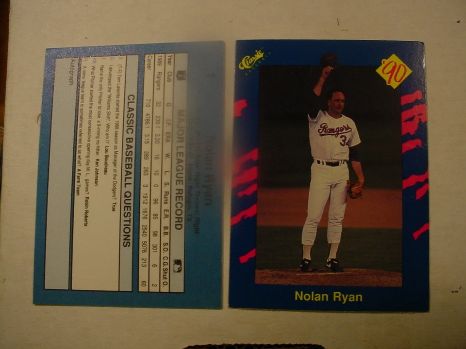 1990 #   1 Nolan Ryan Classic Rangers - Image 1 of 1