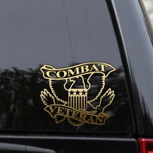 Combat Veteran Eagle Military Vinyl Decal Sticker - Picture 1 of 2