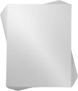 Shimmer Paper - 96-Pack White Metallic Cardstock Paper, Double Sided, Laser - Picture 1 of 8