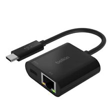 Belkin Usb-c to Ethernet Adaptor Charge Adapter Thunderbolt 3 High Speed 60w