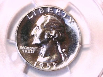 1957 Proof Washington Quarter PCGS PR 66 39185221 - Image 1 of 3