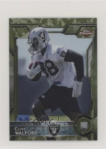 2015 Topps Chrome Mini Rookies STS Camo Refractor /99 Clive Walford Rookie RC