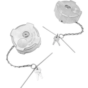 2Pcs Aluminum Locking Diesel Fuel Cap For Freightliner 572.1018 03-37017-002 - Picture 1 of 7