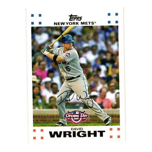 2007 Topps Baseball Opening Day David Wright 5 New York Mets Collector Card