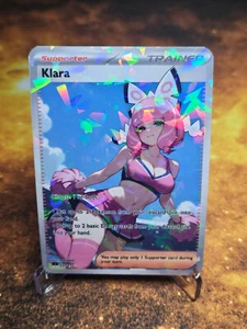 Klara Sexy Full Art Holofoil Custom Trainer Card CHEERING SPIRIT - Picture 1 of 4