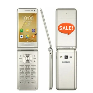 Original Samsung Galaxy Folder G1600 Dual SIM 16GB Flip Phone Gold Open Box US - Picture 1 of 12
