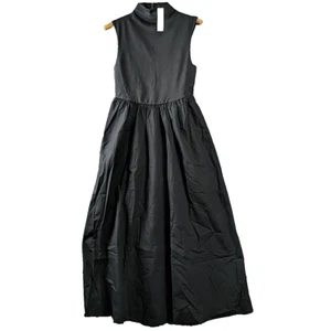 New J Crew Dress Small Mock Neck Fitted Bodice Crepe Skirt Witchy Whimsigoth - Picture 1 of 7
